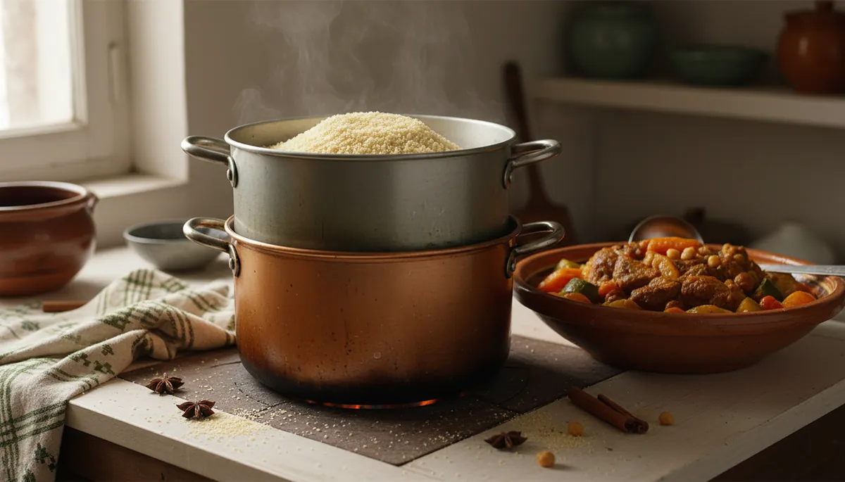 Recette du couscous algérien au couscoussier