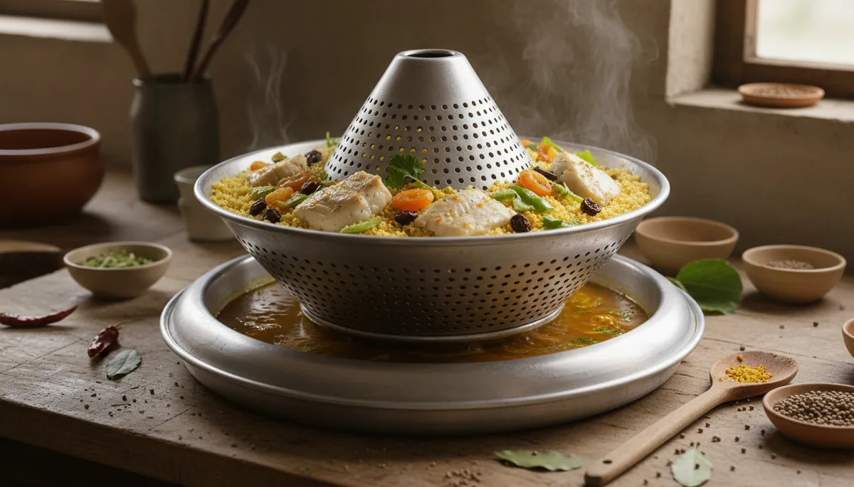 Couscous de poisson au couscoussier